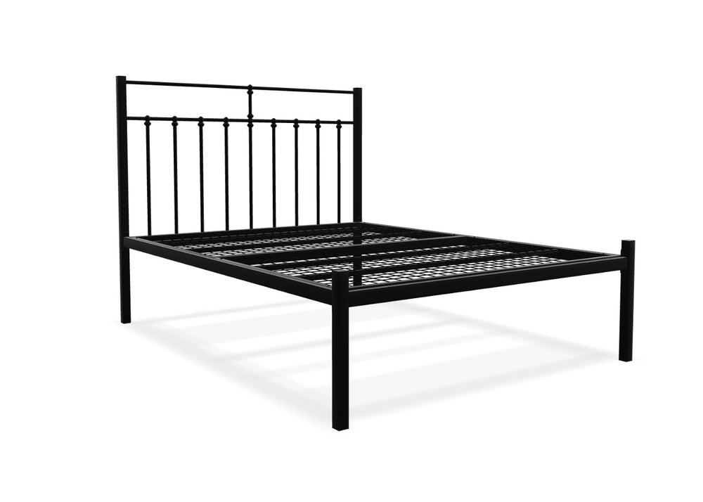 Lauren High End Metal Bed Frame Finished in Painted Black