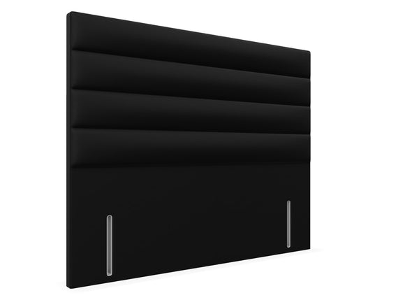 Camellia Floor Standing Headboard Finished in Faux Linen Black