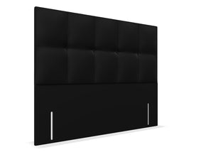 Ivy Floor Standing Headboard in Faux Linen Black