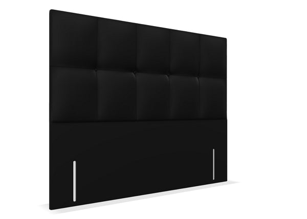 Ivy Floor Standing Headboard in Faux Linen Black