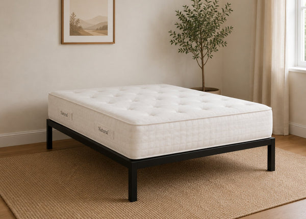 The Brick 'Natural' Mattress on Thornham Metal Platform Bed