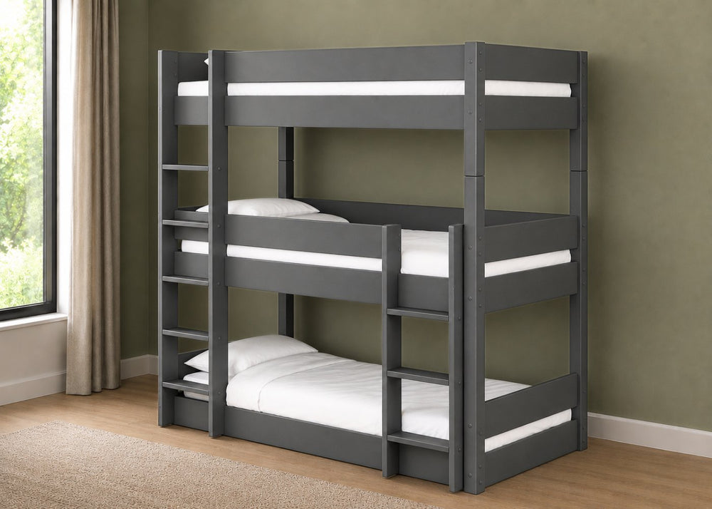 Burnham Triple Bunk Bed in Anthracite  Finish