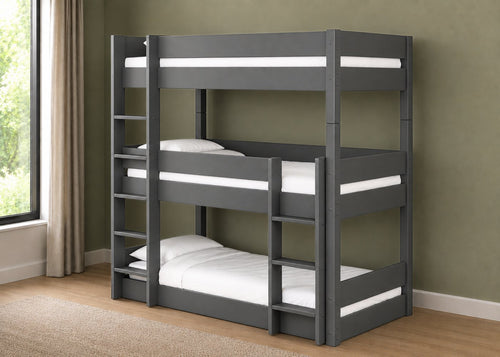 Burnham Triple Bunk Bed in Anthracite  Finish