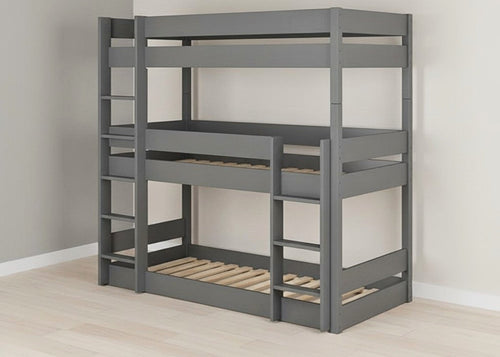 Burnham Triple Bunk Bed in Anthracite Finish
