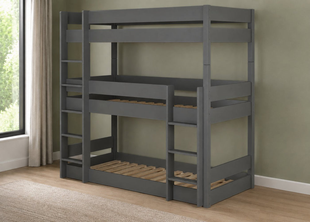Burnham Triple Bunk Bed in Anthracite  Finish
