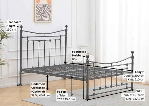 Calthorpe Metal Bed Frame Dimensions