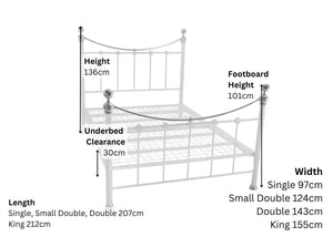 Camberley White Dimensions