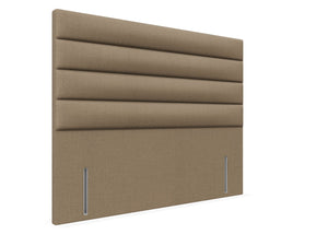 Camelia Floor Standing Headboard Finished in Faux Linen Sand