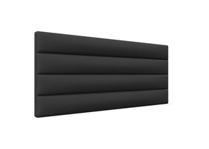 Camelia Strutted Headboard Finished in Faux Linen Charcoal