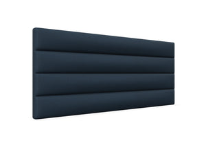 Camelia Strutted Headboard Finished in Faux Linen Navy