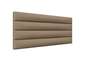Camelia Strutted Headboard Finished in Faux Linen Sand
