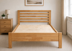 Cawston King Size Wooden Bed with Solid Wooden Slats