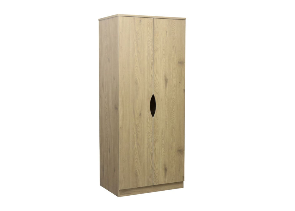 Front of wardrobe with open handles illustrating easy accessibility
