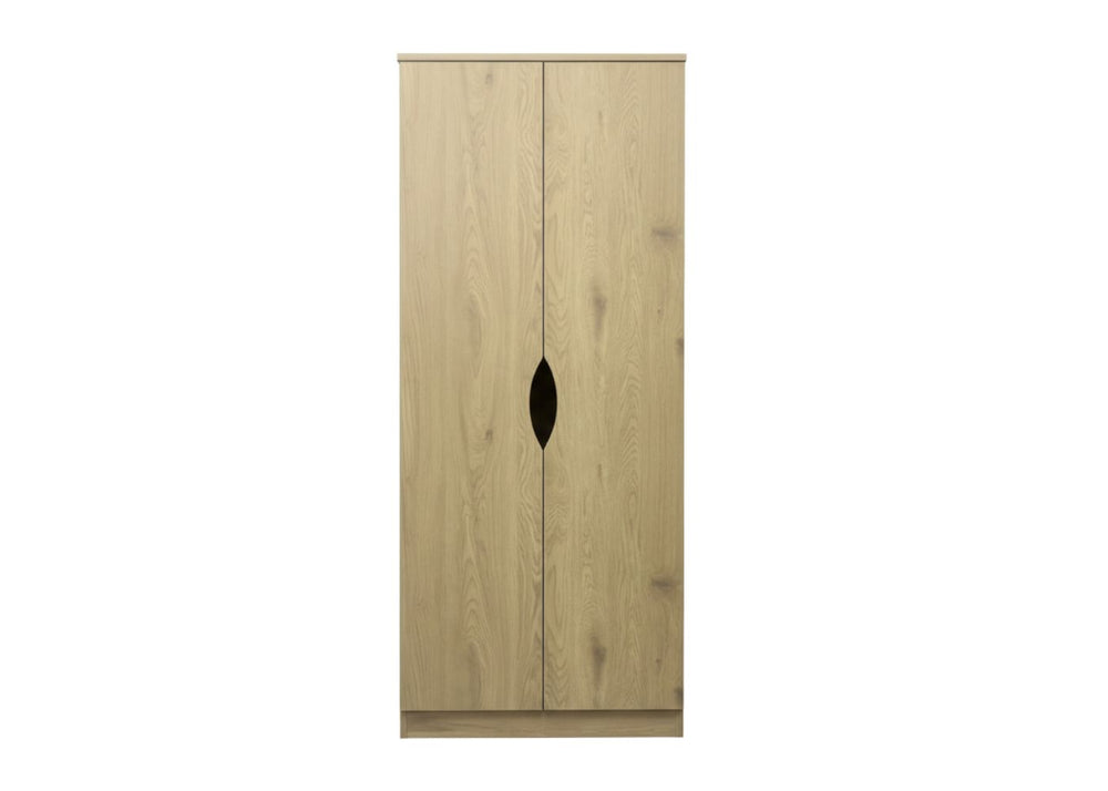Front of wardrobe with open handles illustrating easy accessibility