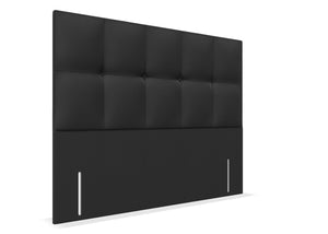 Ivy Floor Standing Headboard in Faux Linen Charcoal