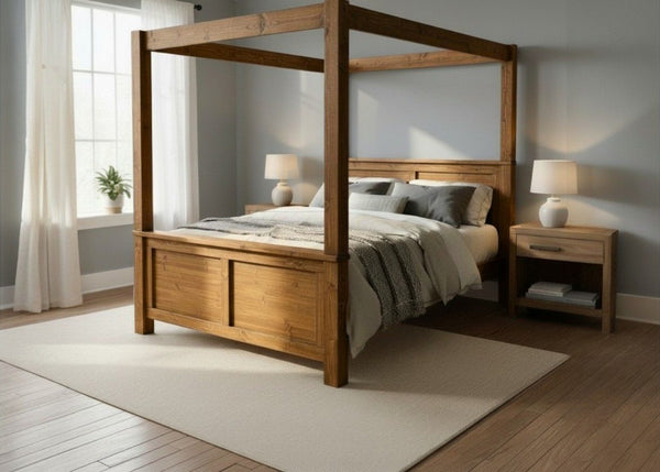Richmond Four Poster in Walnut Finish (High End)