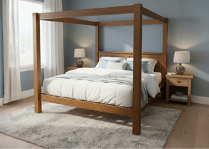 Richmond Four Poster in Walnut Finish (Low End)