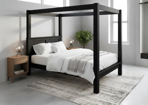 Richmond Four Poster in Black Ash Finish (Low End)