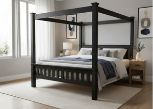 Regent Four Poster in Black Ash Finish (High End)