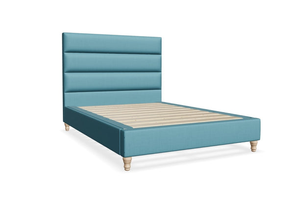 Altea Fabric Bed Finished in Flat Weave Blue