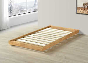 Colney Trundle Bed with Extra Thick 29mm Slats in Oak Finish, Single Size