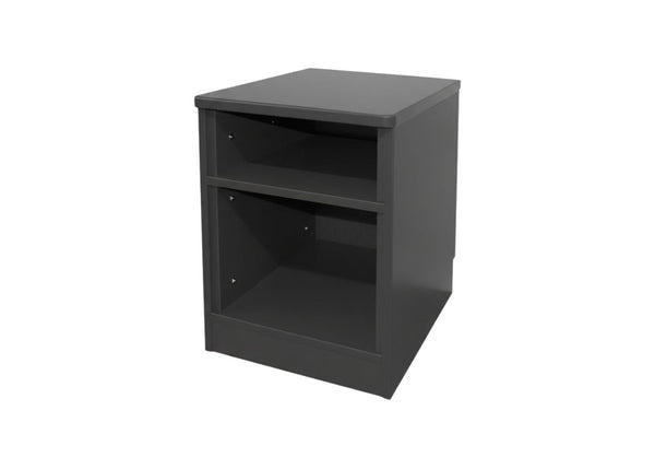 Como Extreme Open Bedside Cabinet in Graphite Grey Finish