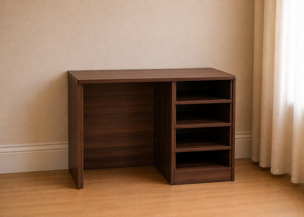 Dark Walnut Como Extreme Open Dressing Table, Right-Hand Side