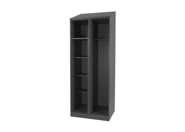 Como Extreme Open Wardrobe in Graphite Grey Finish