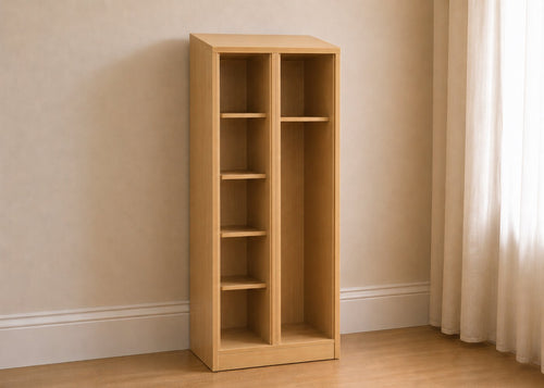 Oak Como Extreme Open Wardrobe, with Anti-Climb Shelves