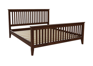 Copenhagen High End Bed, Finished in Mahogany Stain