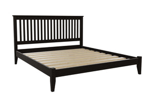 Copenhagen Low End Pine Bed, Finished in Black Ash Stain