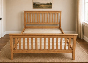 Copenhagen Solid Oak Bed in Oak Finish