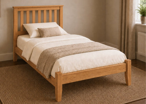 Copenhagen Solid Oak Bed in Oak Finish