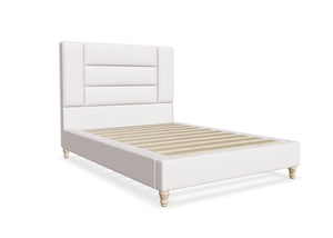Aphrodite Fabric Bed Frame Finished in Flat Weave Cream
