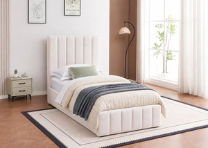 Heavy Duty Grey Ottoman Bed in Single Size 
