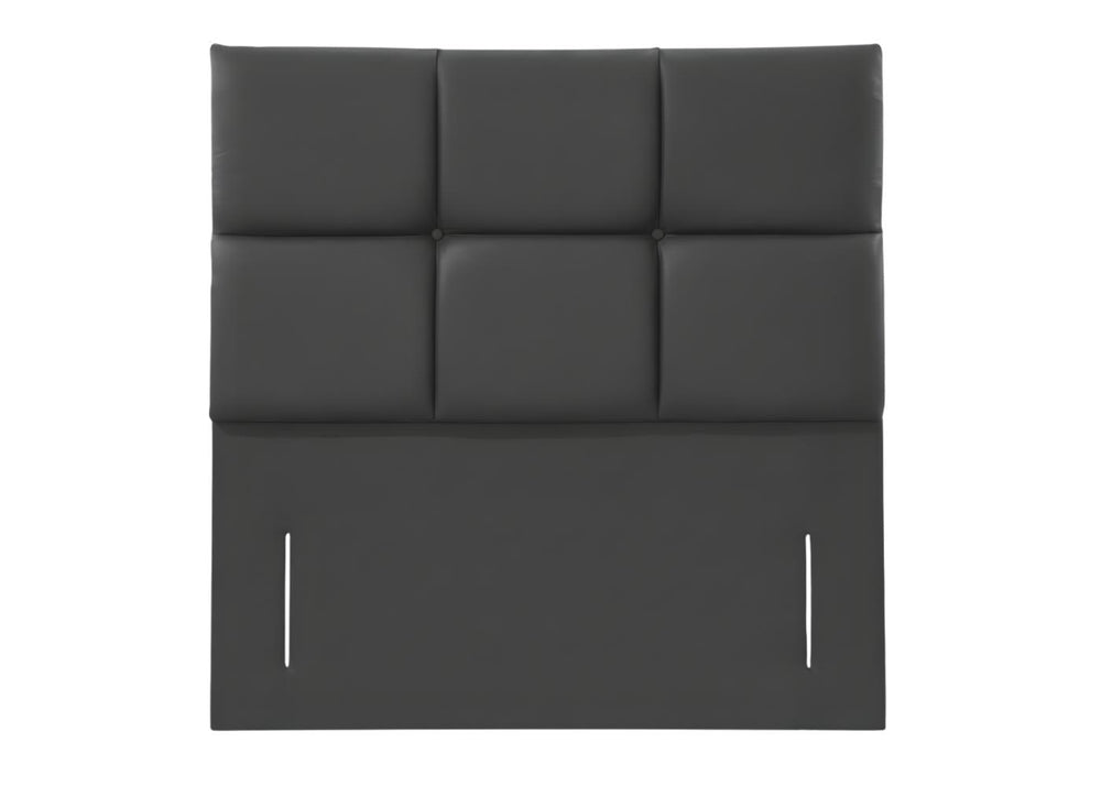 Daisy Floor Standing Headboard in Faux Leather Grey