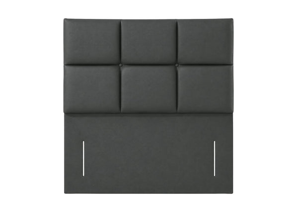 Daisy Floor Standing Headboard in Faux Leather Grey