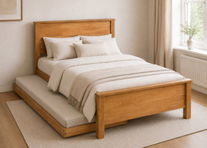 Dereham Double Wooden Bed with Underbed Trundle Bed