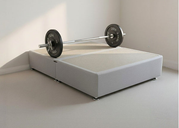 Heavy Duty Divan Base in Light Grey, Designed for Strength and Durability