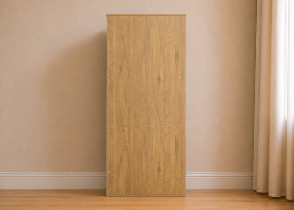 Double Wardrobe in Oak (Rear View)