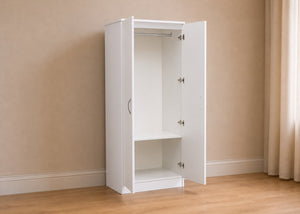 Double Wardrobe in White, Inside View