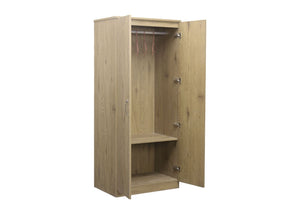 Double Wardrobe in Oak, Inside View