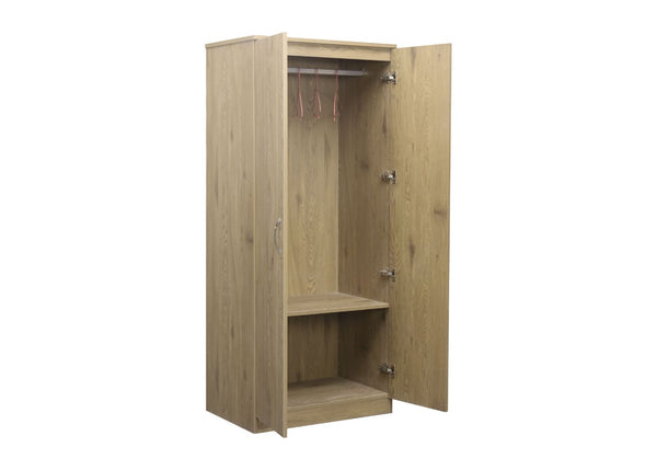 Double Wardrobe in Oak, Inside View
