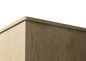 Double Wardrobe in Oak, with Rounded Corners