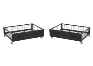 Metal Storage Drawers - Black