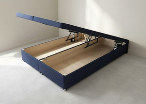 Electric Ottoman Bed in Navy Finish