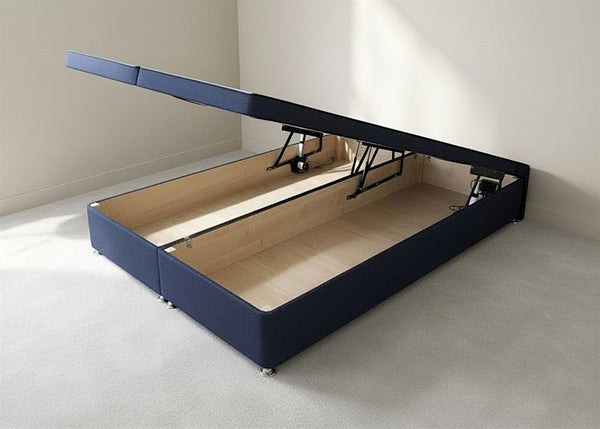 Electric Ottoman Bed in Navy Finish