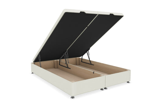 End Lift Ottoman Bed Finished in Faux Linen Polar Fabric