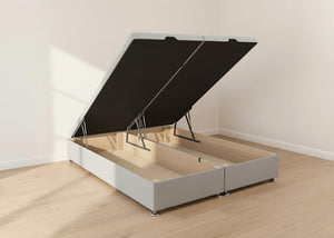 End Lift Ottoman Bed in Light Grey Finish
