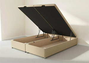 End Lift Ottoman Bed in Sand Finish
